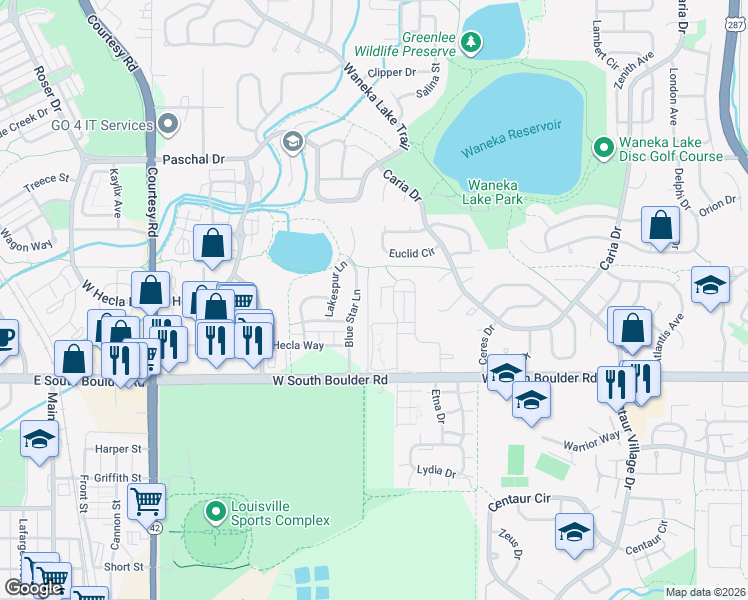 map of restaurants, bars, coffee shops, grocery stores, and more near 919 Sage Court in Lafayette