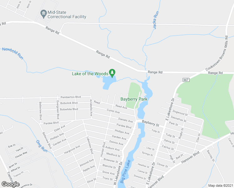 map of restaurants, bars, coffee shops, grocery stores, and more near 1338 Hunter Boulevard in Pemberton Township