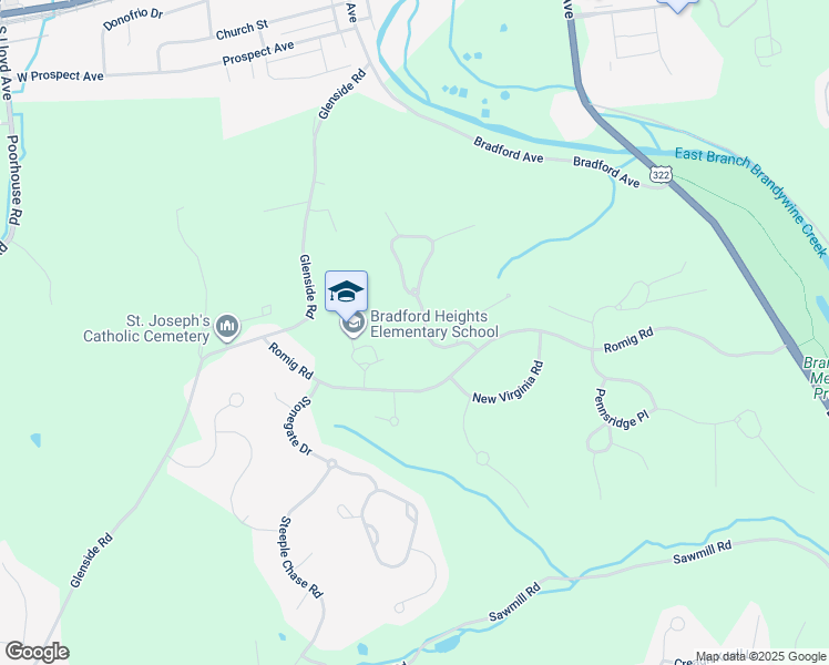 map of restaurants, bars, coffee shops, grocery stores, and more near 1414 Carolina Place in Chester County
