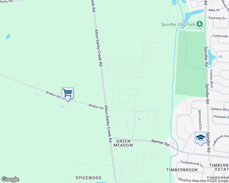 map of restaurants, bars, coffee shops, grocery stores, and more near 2398 Alton Darby Creek Road in Hilliard