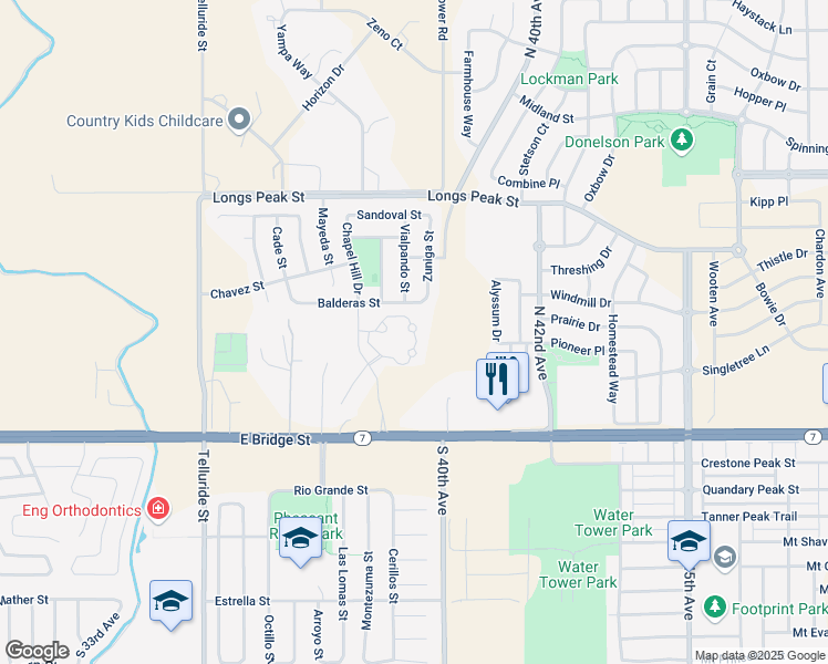map of restaurants, bars, coffee shops, grocery stores, and more near 192 Chapel Hill Circle in Brighton
