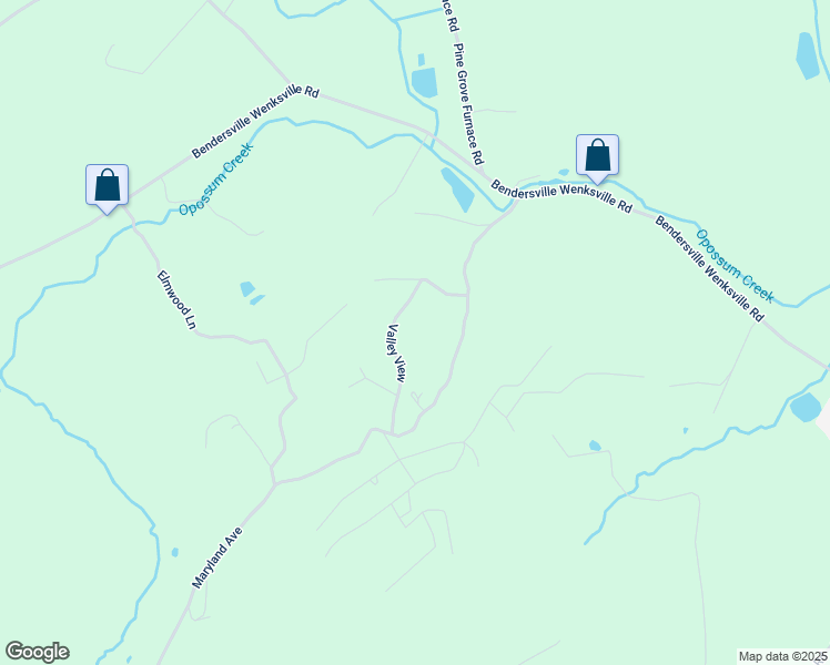 map of restaurants, bars, coffee shops, grocery stores, and more near 50 Valley View in Aspers
