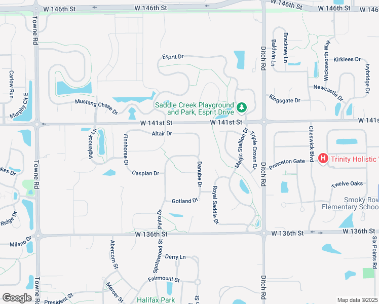 map of restaurants, bars, coffee shops, grocery stores, and more near 13988 Pinto Drive in Carmel