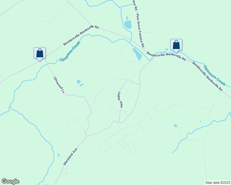 map of restaurants, bars, coffee shops, grocery stores, and more near 50 Valley View in Aspers