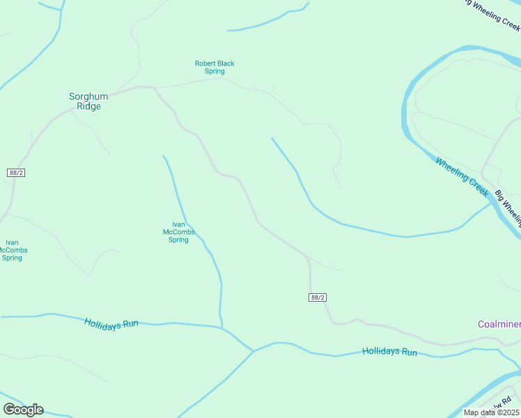map of restaurants, bars, coffee shops, grocery stores, and more near Black Hill in Wheeling
