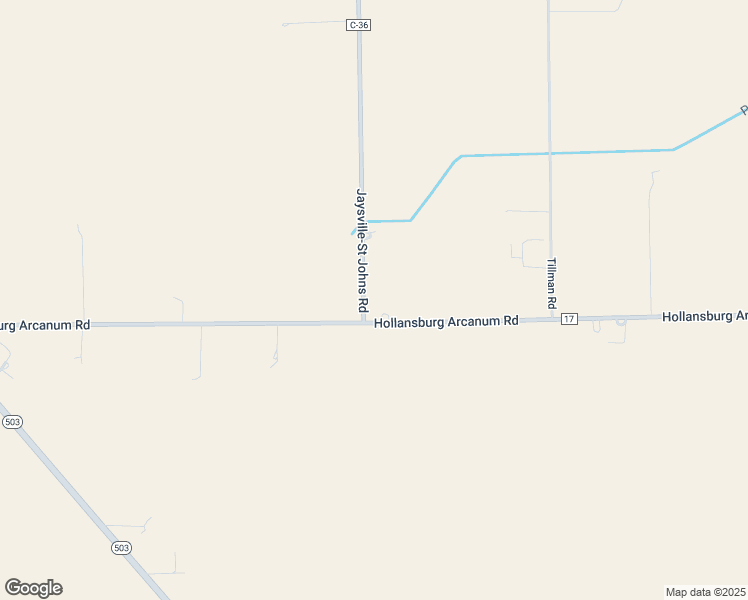 map of restaurants, bars, coffee shops, grocery stores, and more near 2509 Jaysville-St Johns Road in Arcanum