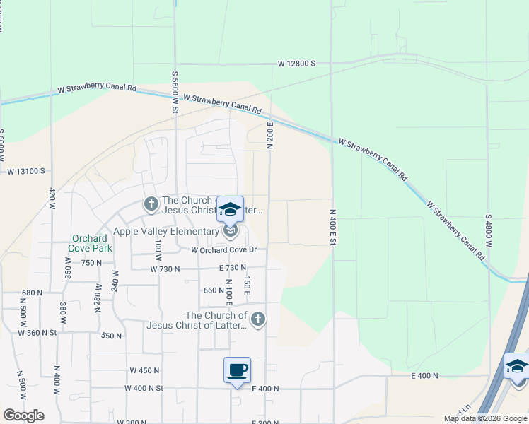 map of restaurants, bars, coffee shops, grocery stores, and more near 873 North 200 East in Payson