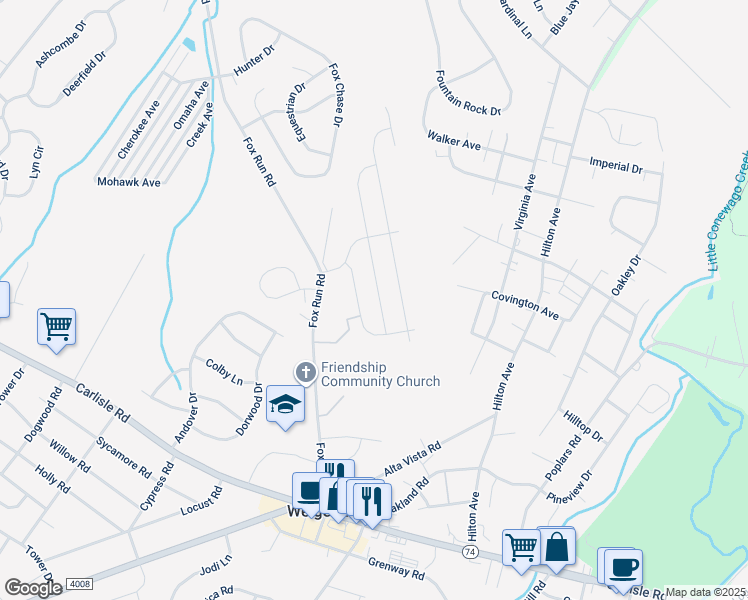 map of restaurants, bars, coffee shops, grocery stores, and more near 3405 Summer Drive in Dover