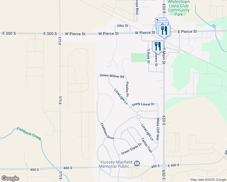 map of restaurants, bars, coffee shops, grocery stores, and more near 3476 Limelight Lane in Whitestown