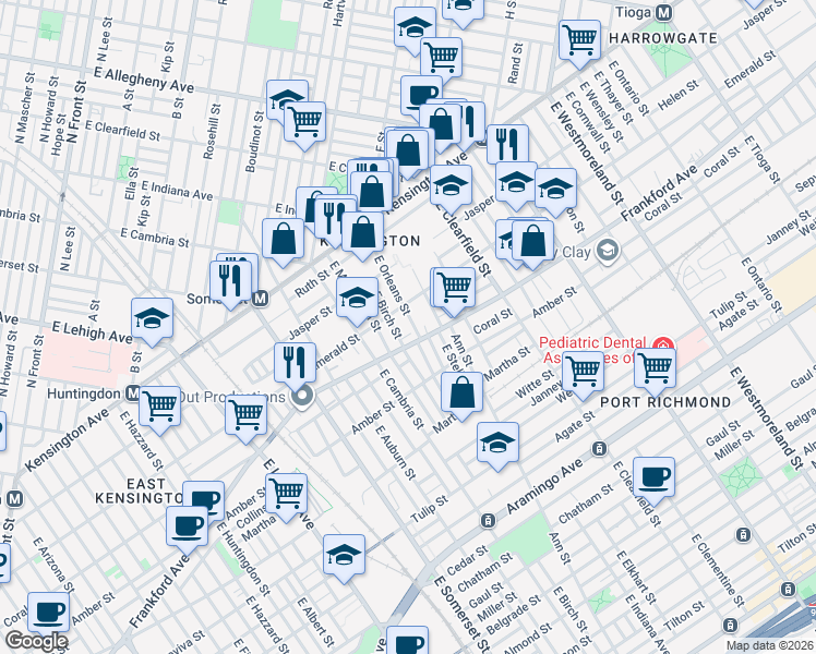 map of restaurants, bars, coffee shops, grocery stores, and more near in Philadelphia
