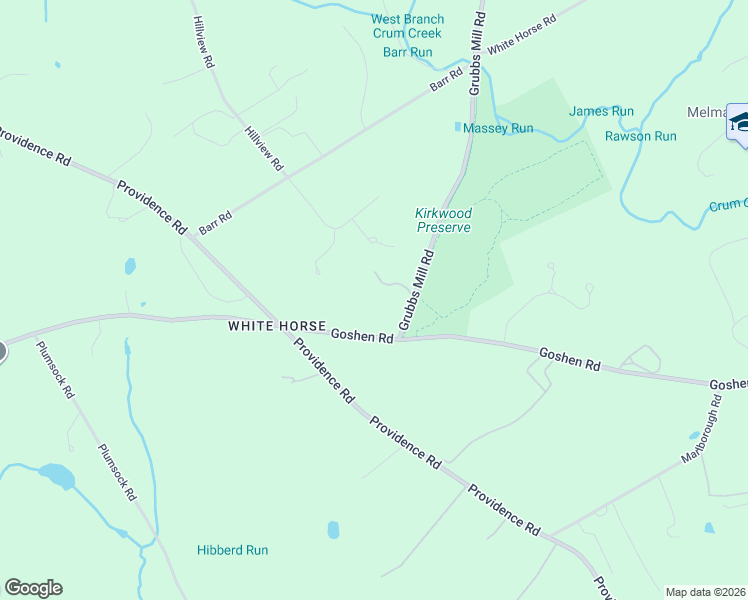 map of restaurants, bars, coffee shops, grocery stores, and more near 864 Grubbs Mill Road in Newtown Square
