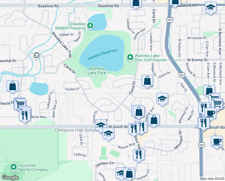 map of restaurants, bars, coffee shops, grocery stores, and more near 1205 Delphi Drive in Lafayette