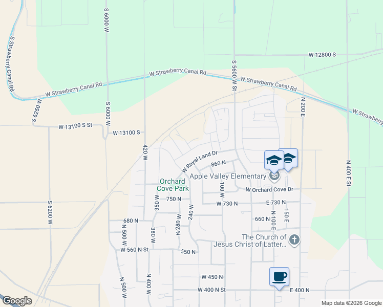 map of restaurants, bars, coffee shops, grocery stores, and more near 917 North 215 West in Santaquin