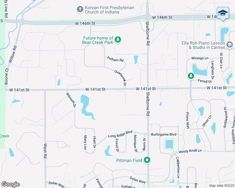 map of restaurants, bars, coffee shops, grocery stores, and more near 13727 Aldrew Place in Carmel