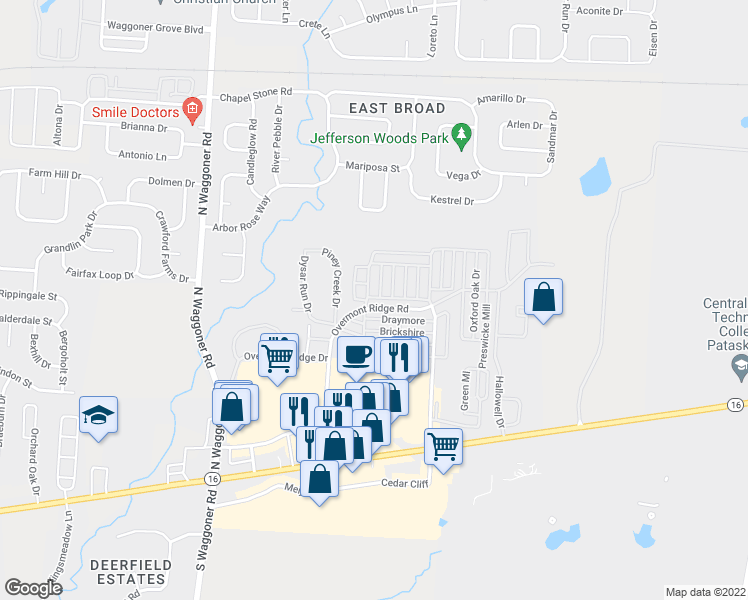 map of restaurants, bars, coffee shops, grocery stores, and more near 8199 Deering Oaks Drive in Blacklick