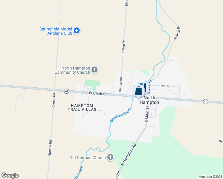 map of restaurants, bars, coffee shops, grocery stores, and more near 140 West Clark Street in Springfield