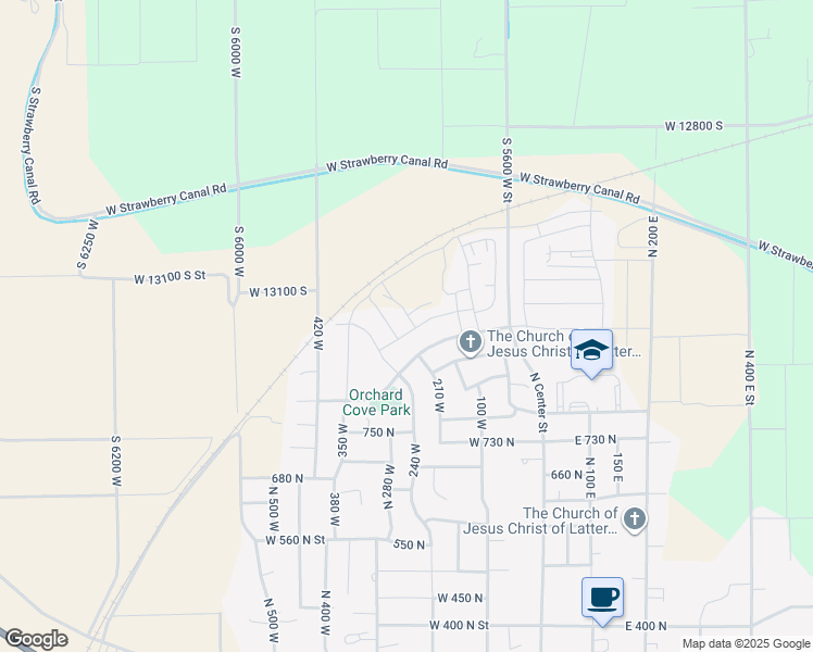 map of restaurants, bars, coffee shops, grocery stores, and more near 917 North 215 West in Santaquin