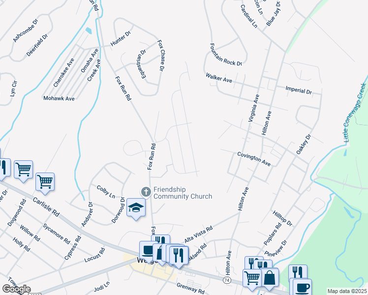 map of restaurants, bars, coffee shops, grocery stores, and more near 3420 Summer Drive in Dover