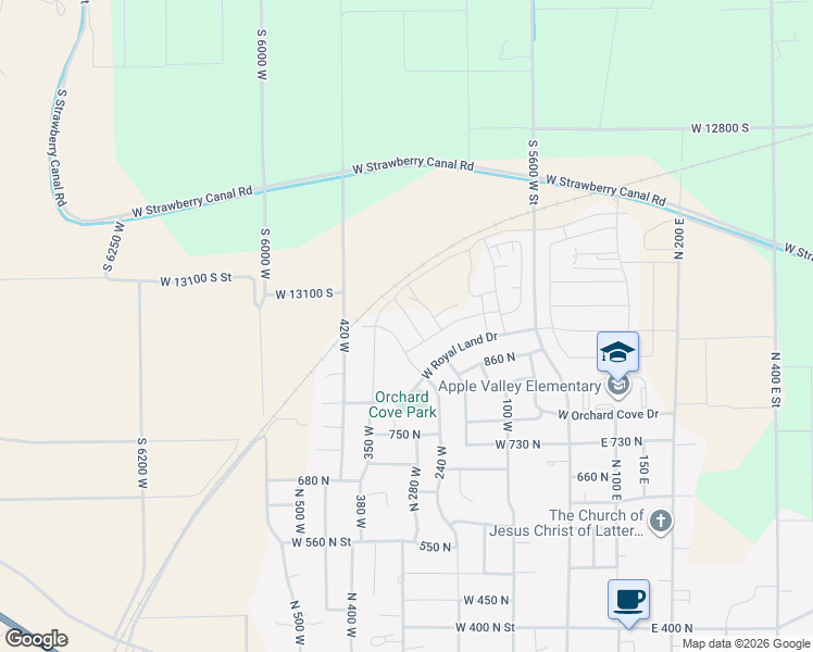 map of restaurants, bars, coffee shops, grocery stores, and more near 907 North 260 West in Santaquin