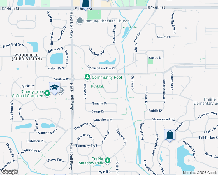 map of restaurants, bars, coffee shops, grocery stores, and more near 14014 Colville Circle in Carmel
