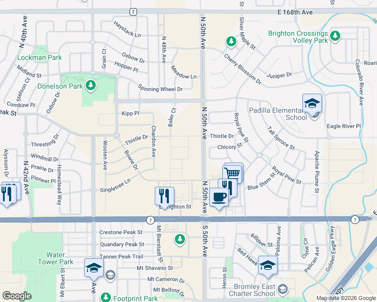 map of restaurants, bars, coffee shops, grocery stores, and more near 196 Kino Court in Brighton