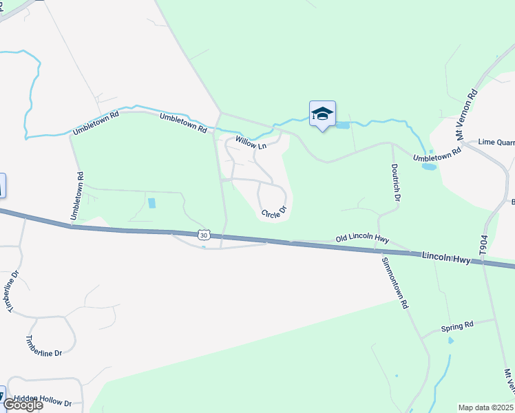 map of restaurants, bars, coffee shops, grocery stores, and more near 816 Circle Drive in Gap