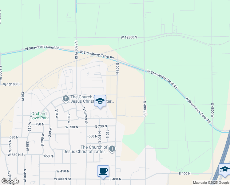 map of restaurants, bars, coffee shops, grocery stores, and more near 923 North 200 East in Payson