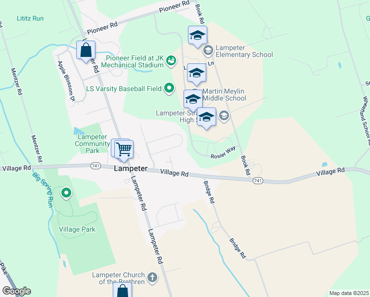 map of restaurants, bars, coffee shops, grocery stores, and more near 112 Chelsea Loop in Lancaster
