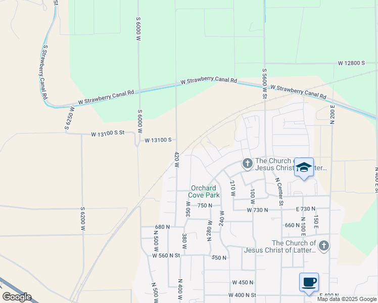 map of restaurants, bars, coffee shops, grocery stores, and more near 358 W 910 N in Santaquin