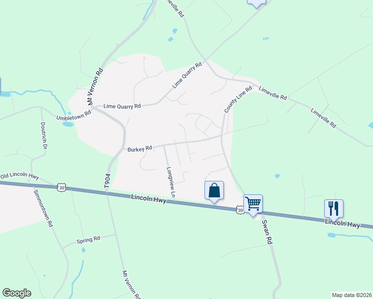 map of restaurants, bars, coffee shops, grocery stores, and more near 836 Sunny Lane in Gap