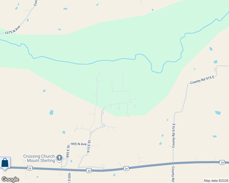 map of restaurants, bars, coffee shops, grocery stores, and more near 18 Willow Run Lane in Mount Sterling