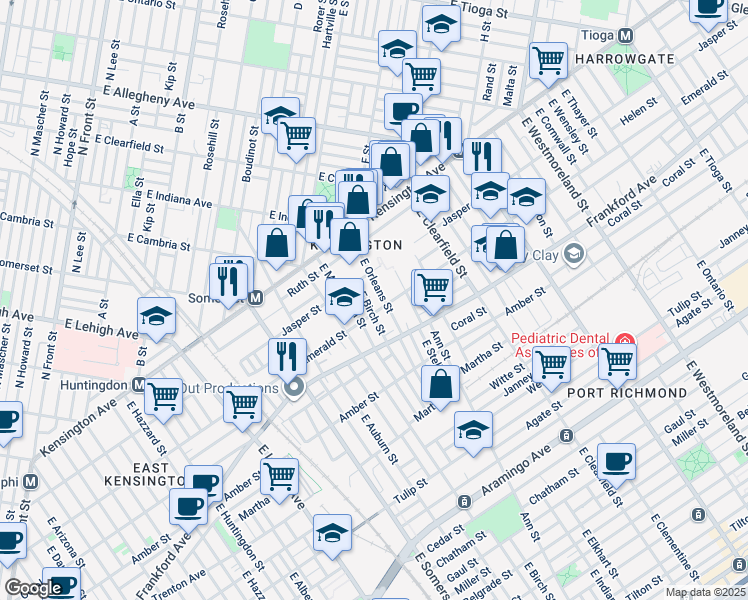 map of restaurants, bars, coffee shops, grocery stores, and more near in Philadelphia