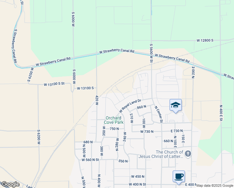 map of restaurants, bars, coffee shops, grocery stores, and more near 910 North 260 West in Santaquin