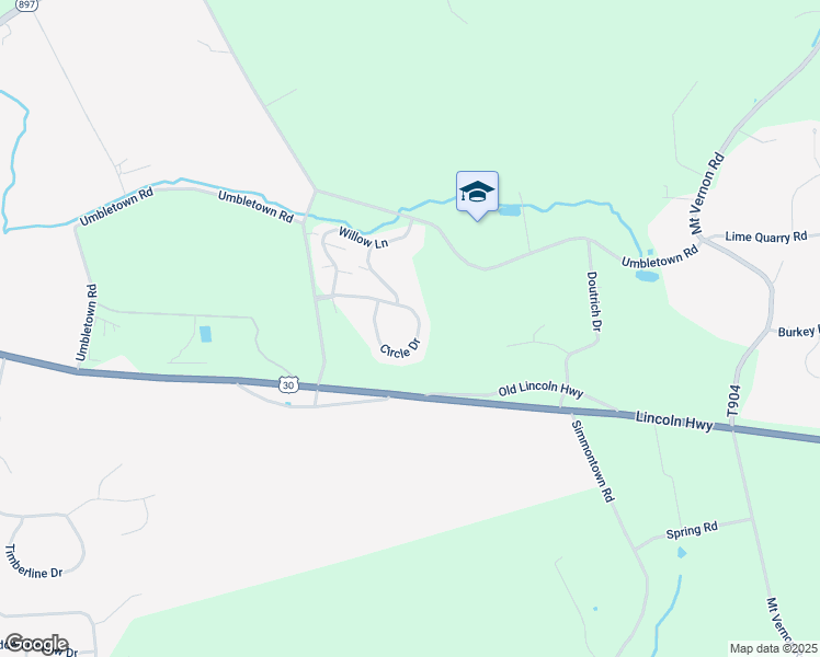 map of restaurants, bars, coffee shops, grocery stores, and more near 841 Circle Drive in Gap