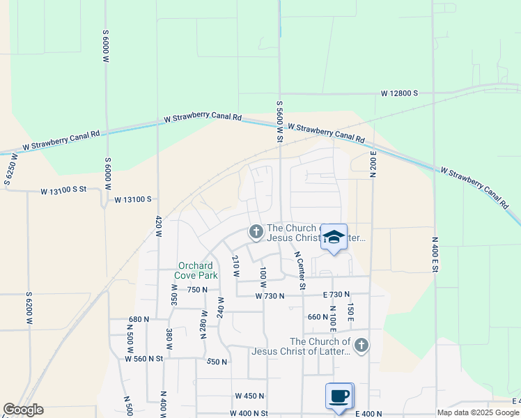 map of restaurants, bars, coffee shops, grocery stores, and more near 894 North Apple Seed Lane in Santaquin