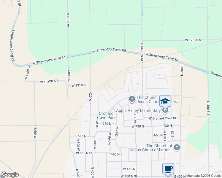 map of restaurants, bars, coffee shops, grocery stores, and more near 943 North 215 West in Santaquin