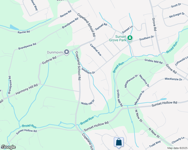 map of restaurants, bars, coffee shops, grocery stores, and more near 718 Southern Drive in West Chester