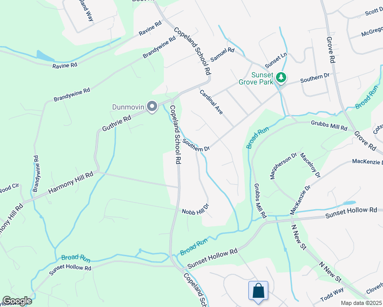 map of restaurants, bars, coffee shops, grocery stores, and more near 1124 Nobb Hill Drive in West Chester