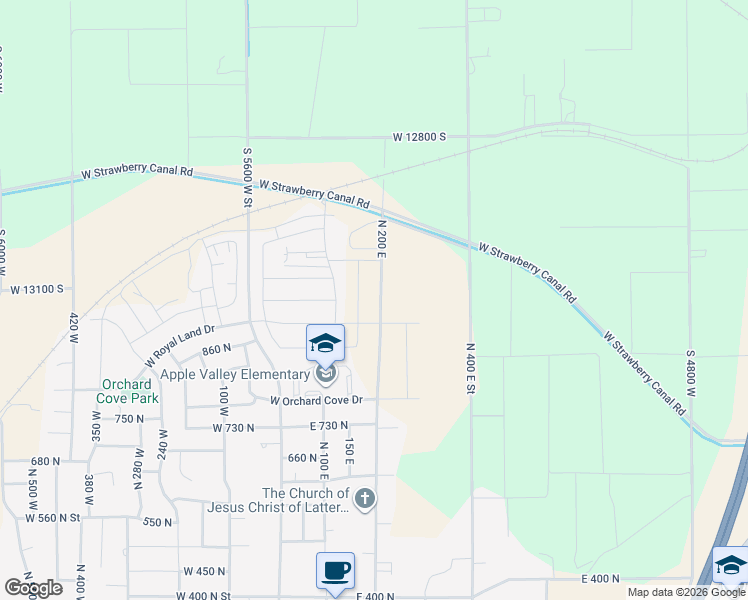 map of restaurants, bars, coffee shops, grocery stores, and more near 943 North 200 East in Payson