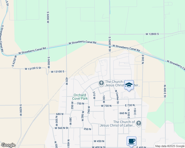 map of restaurants, bars, coffee shops, grocery stores, and more near 109 West 930 North in Santaquin