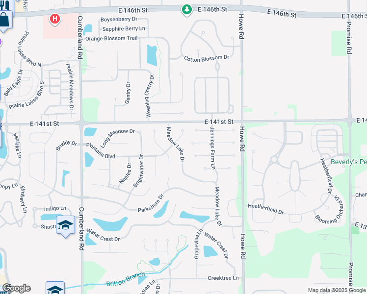 map of restaurants, bars, coffee shops, grocery stores, and more near 13993 Meadow Lake Drive in Fishers
