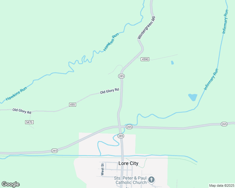 map of restaurants, bars, coffee shops, grocery stores, and more near 61561 Wintergreen Road in Lore City
