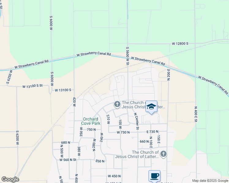map of restaurants, bars, coffee shops, grocery stores, and more near 109 West 930 North in Santaquin