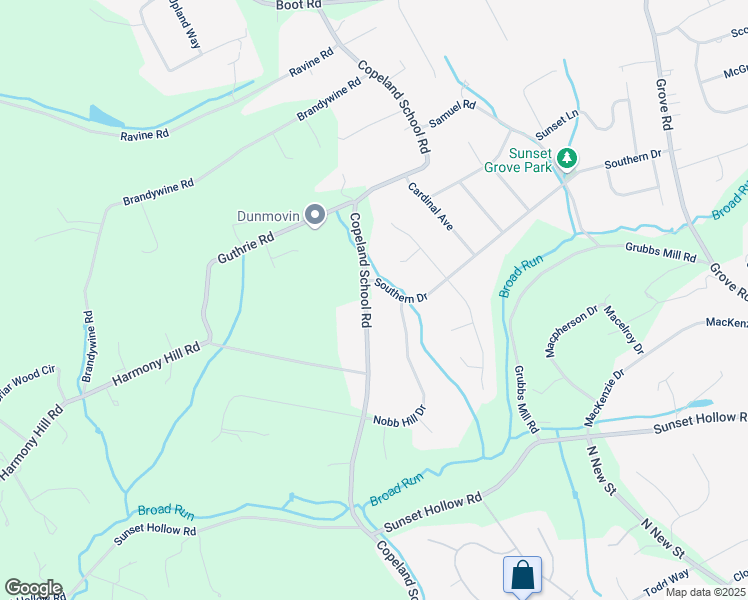 map of restaurants, bars, coffee shops, grocery stores, and more near 1109 Copeland School Road in West Chester