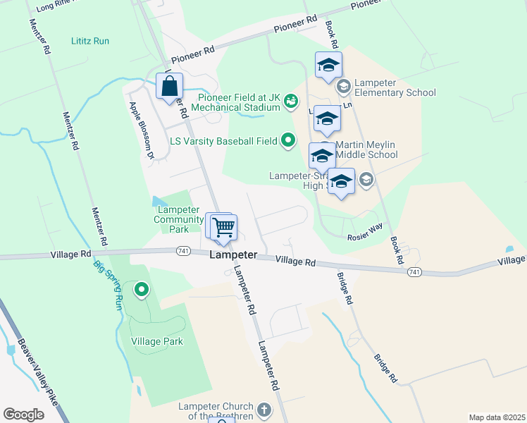 map of restaurants, bars, coffee shops, grocery stores, and more near 138 Chelsea Loop in Lancaster