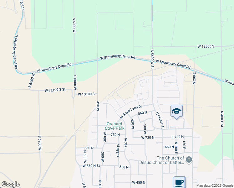 map of restaurants, bars, coffee shops, grocery stores, and more near 951 North 215 West in Santaquin