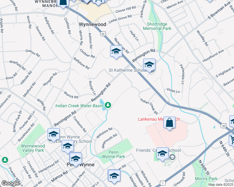 map of restaurants, bars, coffee shops, grocery stores, and more near 1059 Indian Creek Road in Wynnewood