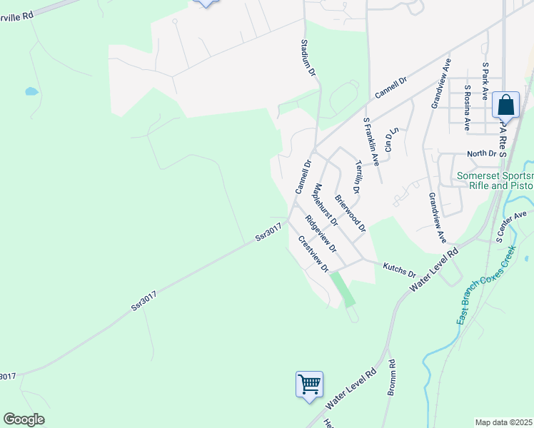 map of restaurants, bars, coffee shops, grocery stores, and more near 1348 Cannell Drive in Somerset