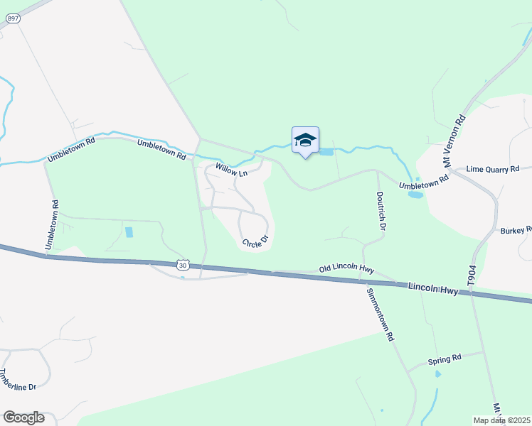 map of restaurants, bars, coffee shops, grocery stores, and more near 854 Circle Drive in Gap