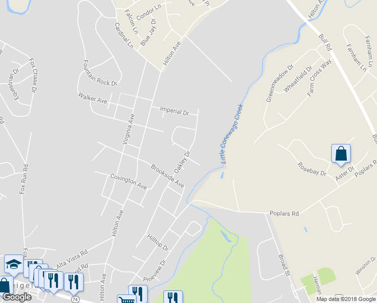 map of restaurants, bars, coffee shops, grocery stores, and more near 3000 Englewood Court in Dover